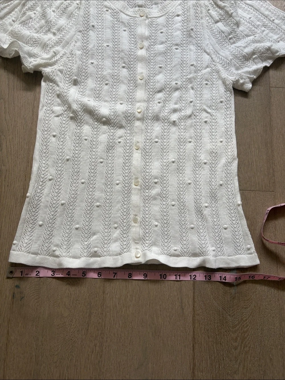 EUC sezane davie cardigan ecru size medium - Picture 7 of 16
